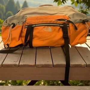 The North Face Men's Belt Bag in Orange and Gray